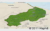 Satellite Panoramic Map of I-1  Barima, shaded relief outside
