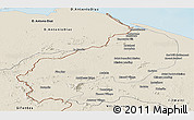 Shaded Relief Panoramic Map of I-1  Barima