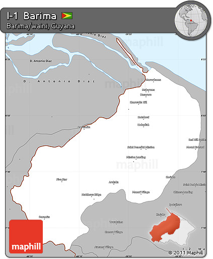 Gray Simple Map of I-1  Barima