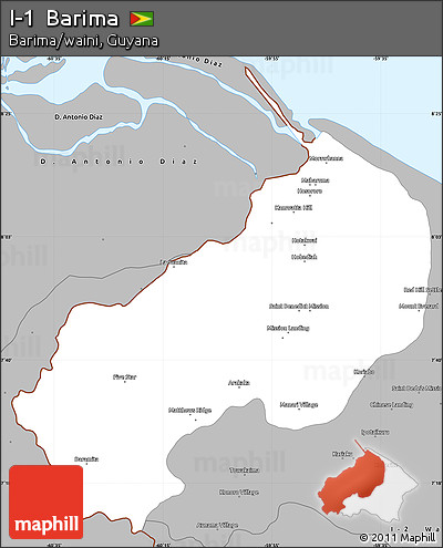 Gray Simple Map of I-1  Barima