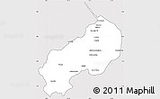 Silver Style Simple Map of I-1  Barima, cropped outside