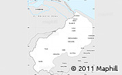 Silver Style Simple Map of I-1  Barima