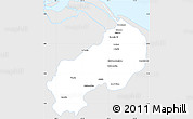 Silver Style Simple Map of I-1  Barima, single color outside