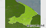 Physical 3D Map of I-2  Waini, darken