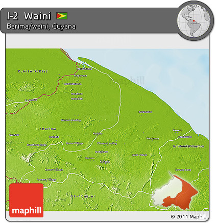 Physical 3D Map of I-2  Waini