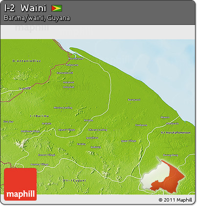 Physical 3D Map of I-2  Waini