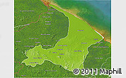 Physical 3D Map of I-2  Waini, satellite outside