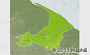 Physical 3D Map of I-2  Waini, semi-desaturated