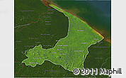 Satellite 3D Map of I-2  Waini, darken