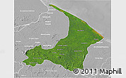 Satellite 3D Map of I-2  Waini, lighten, desaturated