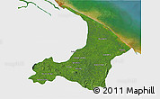 Satellite 3D Map of I-2  Waini, single color outside