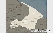 Shaded Relief 3D Map of I-2  Waini, darken