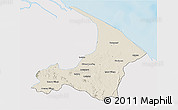 Shaded Relief 3D Map of I-2  Waini, single color outside