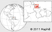 Blank Location Map of I-2  Waini, within the entire country
