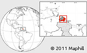 Blank Location Map of I-2  Waini, highlighted country, highlighted parent region