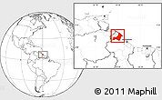 Blank Location Map of I-2  Waini, highlighted parent region