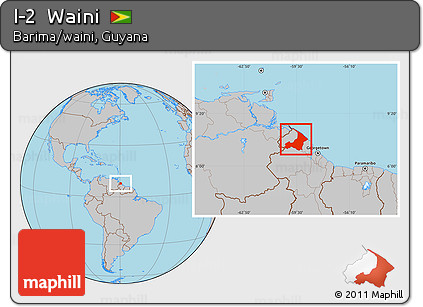 Gray Location Map of I-2  Waini