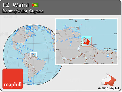 Gray Location Map of I-2  Waini
