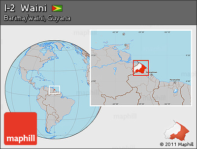 Gray Location Map of I-2  Waini, highlighted parent region