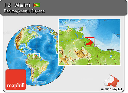 Physical Location Map of I-2  Waini