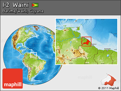 Physical Location Map of I-2  Waini