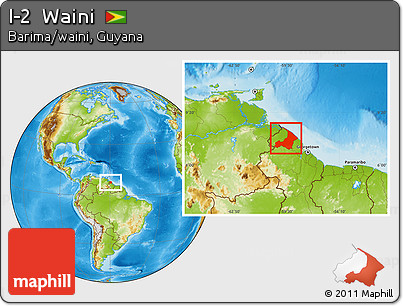 Physical Location Map of I-2  Waini