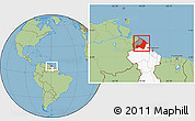 Savanna Style Location Map of I-2  Waini, highlighted country, highlighted parent region