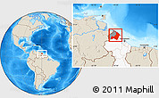 Shaded Relief Location Map of I-2  Waini, highlighted country, highlighted parent region