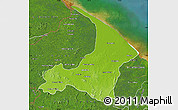 Physical Map of I-2  Waini, satellite outside