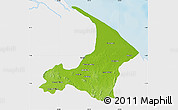 Physical Map of I-2  Waini, single color outside