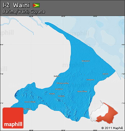 Political Map of I-2  Waini, single color outside