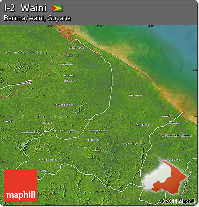 Satellite Map of I-2  Waini