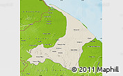 Shaded Relief Map of I-2  Waini, physical outside
