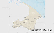 Shaded Relief Map of I-2  Waini, single color outside