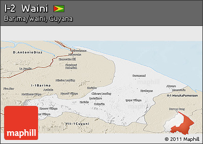 Classic Style Panoramic Map of I-2  Waini
