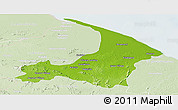 Physical Panoramic Map of I-2  Waini, lighten