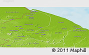 Physical Panoramic Map of I-2  Waini