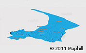 Political Panoramic Map of I-2  Waini, cropped outside