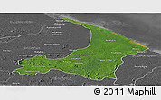 Satellite Panoramic Map of I-2  Waini, desaturated
