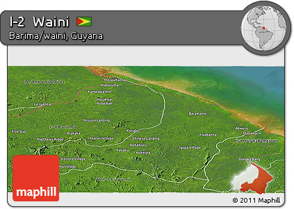 Satellite Panoramic Map of I-2  Waini