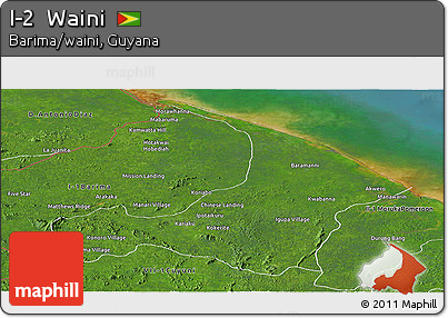 Satellite Panoramic Map of I-2  Waini