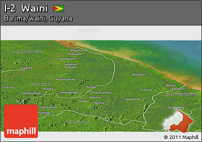 Satellite Panoramic Map of I-2  Waini