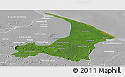 Satellite Panoramic Map of I-2  Waini, lighten, desaturated