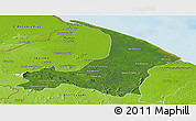 Satellite Panoramic Map of I-2  Waini, physical outside