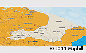 Shaded Relief Panoramic Map of I-2  Waini, political outside