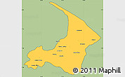 Savanna Style Simple Map of I-2  Waini, cropped outside
