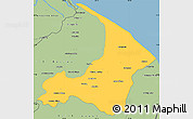 Savanna Style Simple Map of I-2  Waini