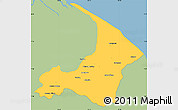 Savanna Style Simple Map of I-2  Waini, single color outside
