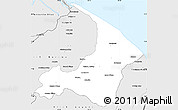 Silver Style Simple Map of I-2  Waini