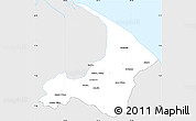 Silver Style Simple Map of I-2  Waini, single color outside